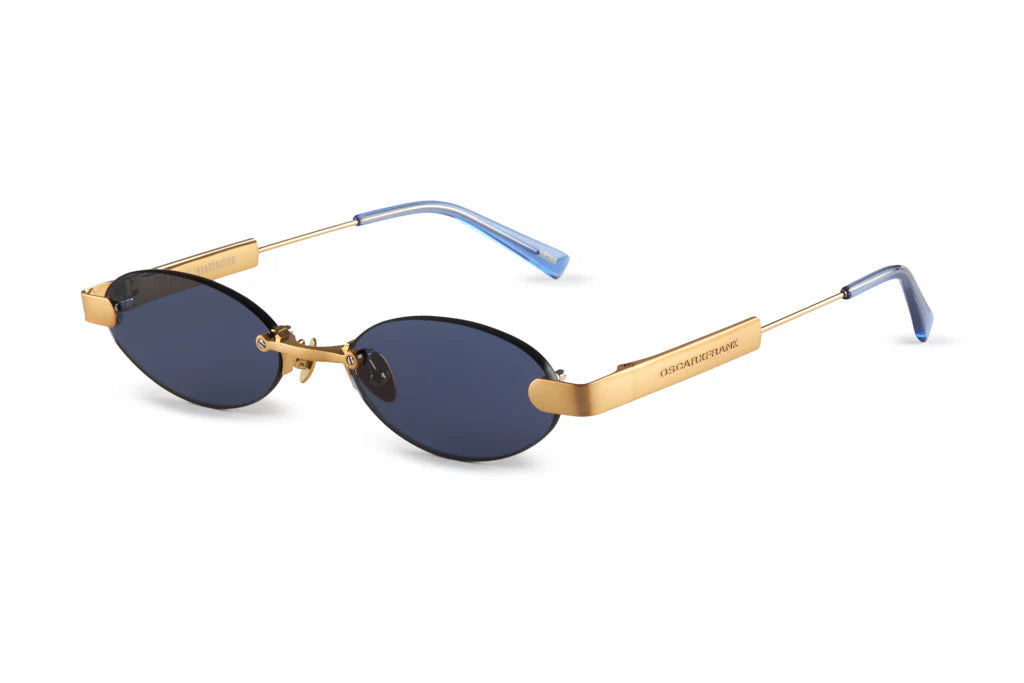 The Fu - Brushed Gold/Blue Lens Oscar and Frank