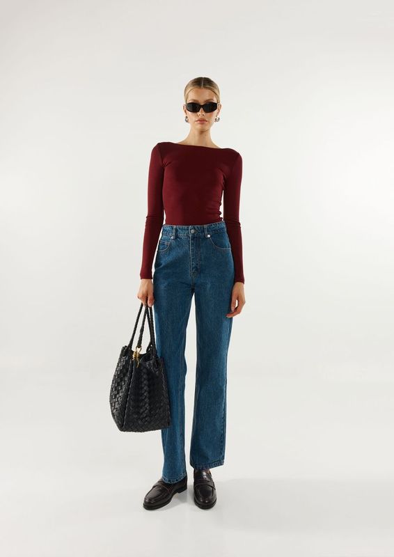 Caden L/S Top - Shiraz Madison
