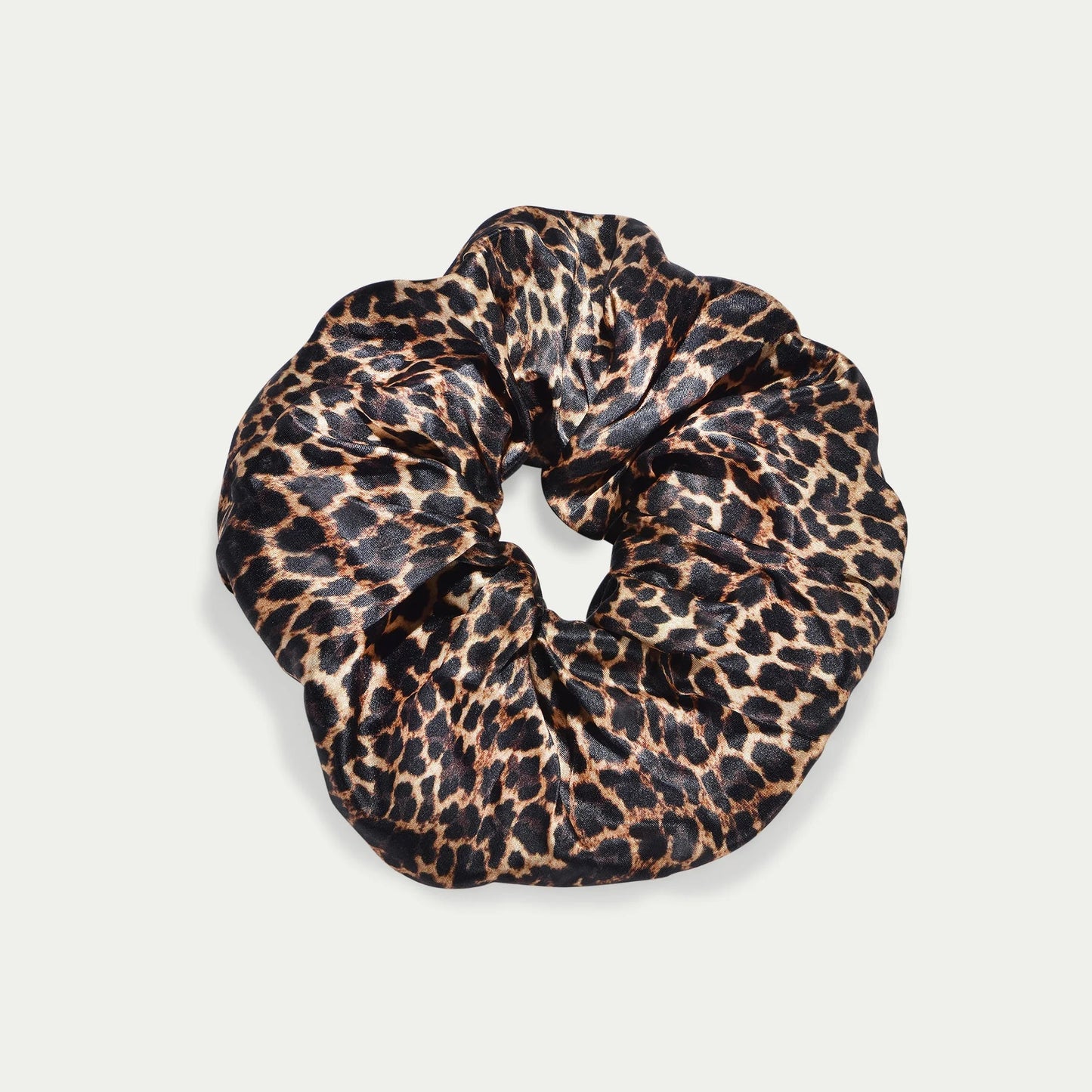 Silk Scrunchie - Leopard Kitty Paloma
