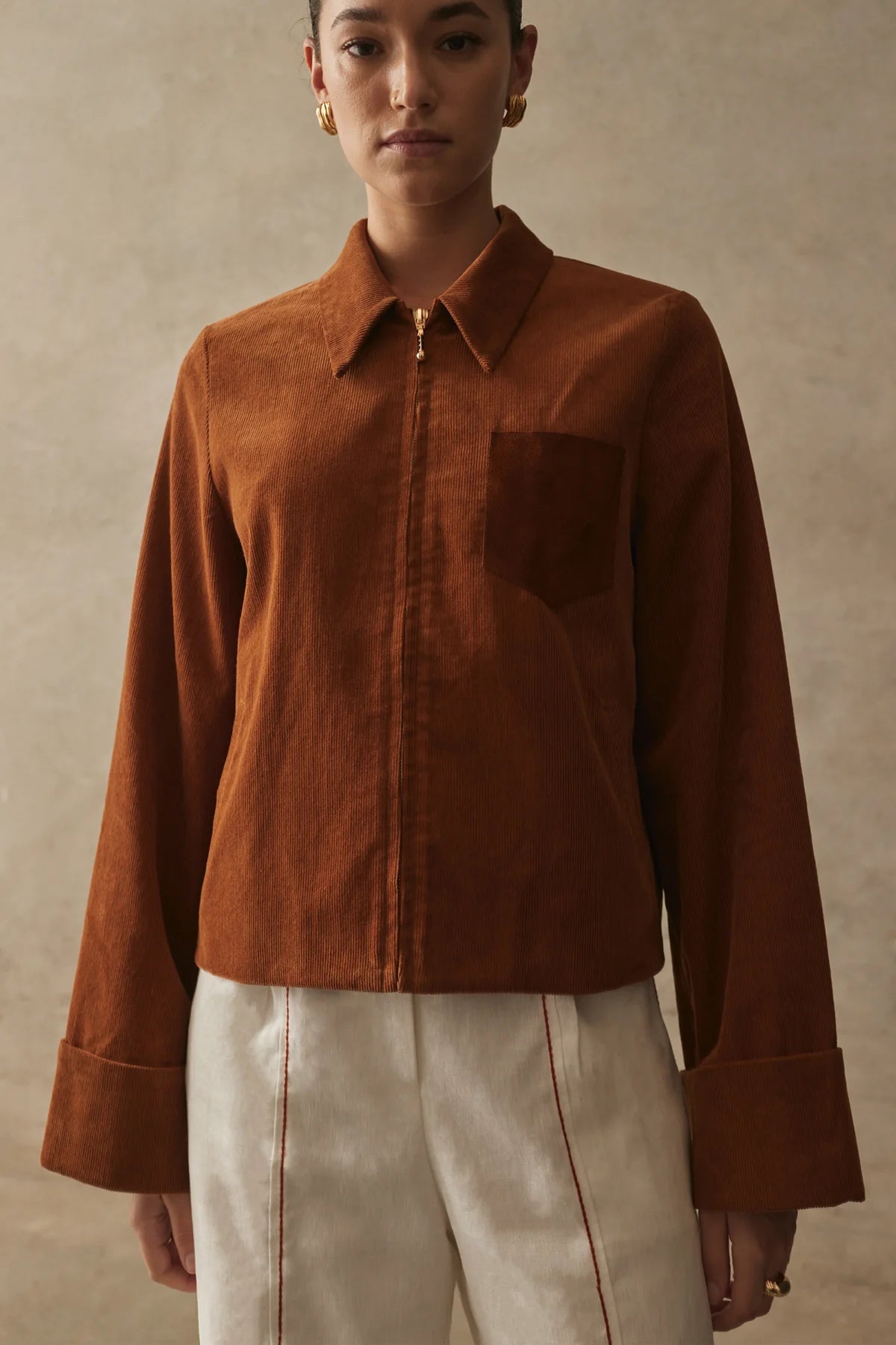 Lennon Jacket - Brandy Cord Sancia