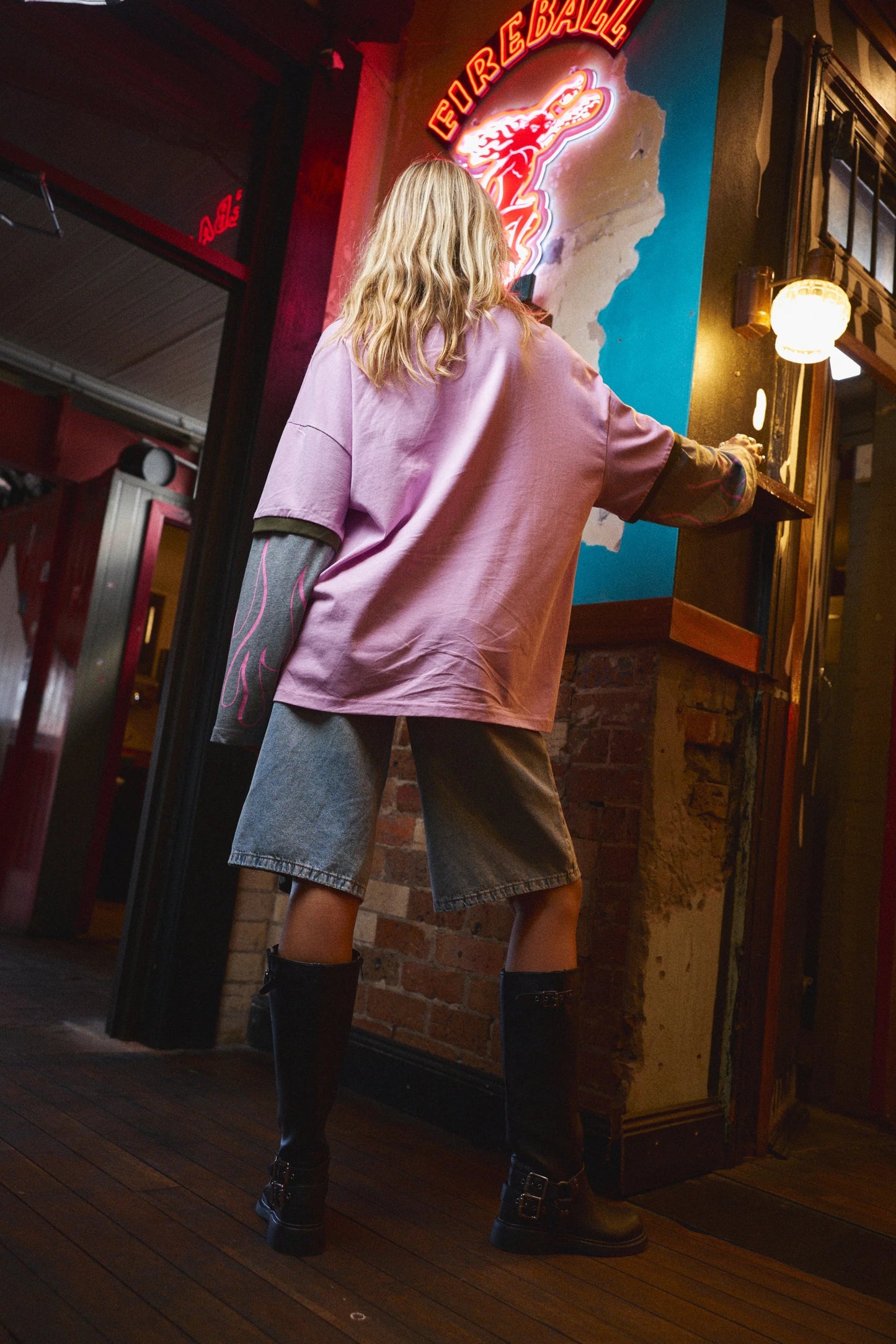Love Sick Layered Tee - Wisteria Only Lovers Left