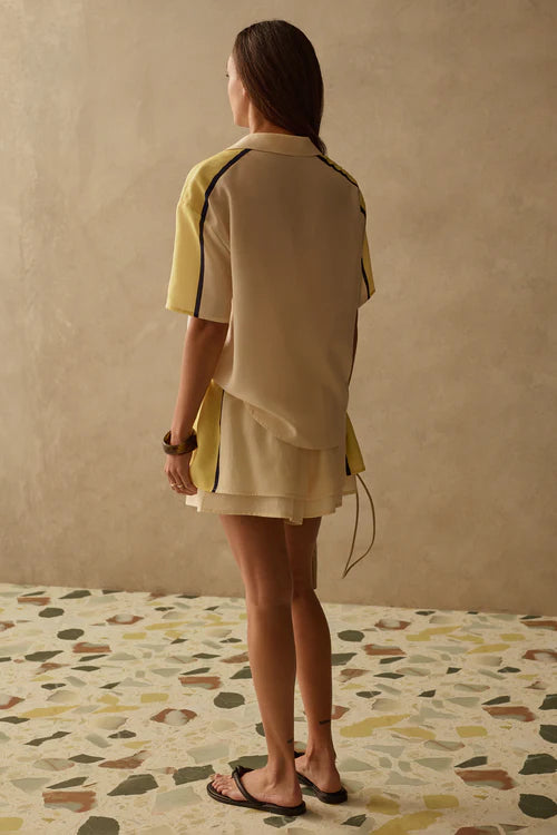 Blaise Shirt - Canary Stripe Sancia
