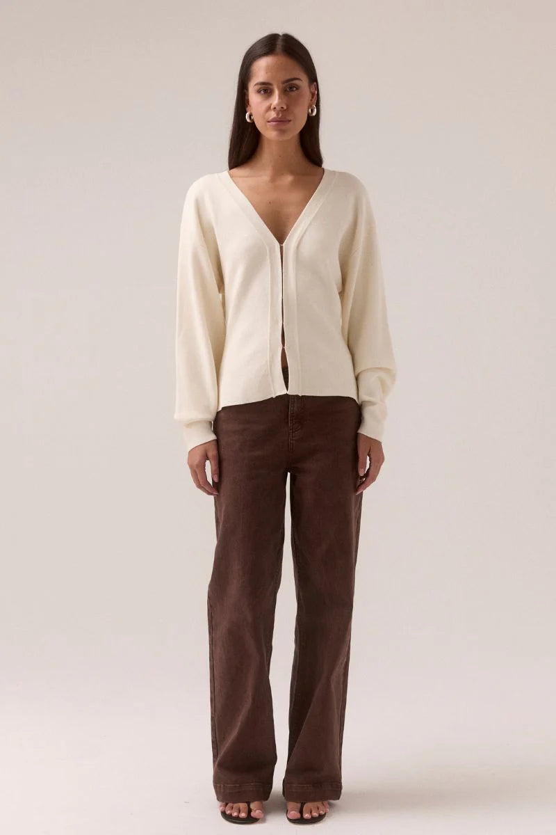 Sentiment Knit Cardi - Chalk Sovere