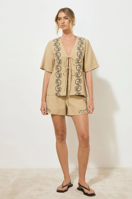 Rosario Top - Neutral Black Mon Renn