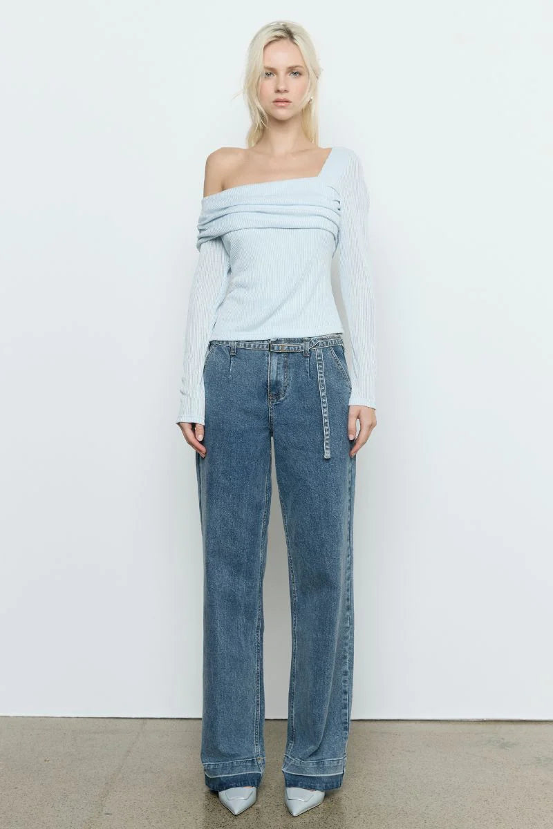 Align One Shoulder Top - Glacier Sovere