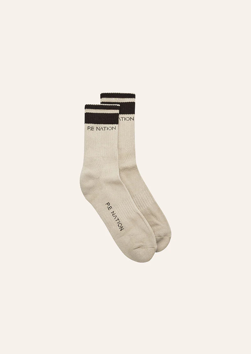 Homage Sock - Biscuit/Licorice P.E Nation