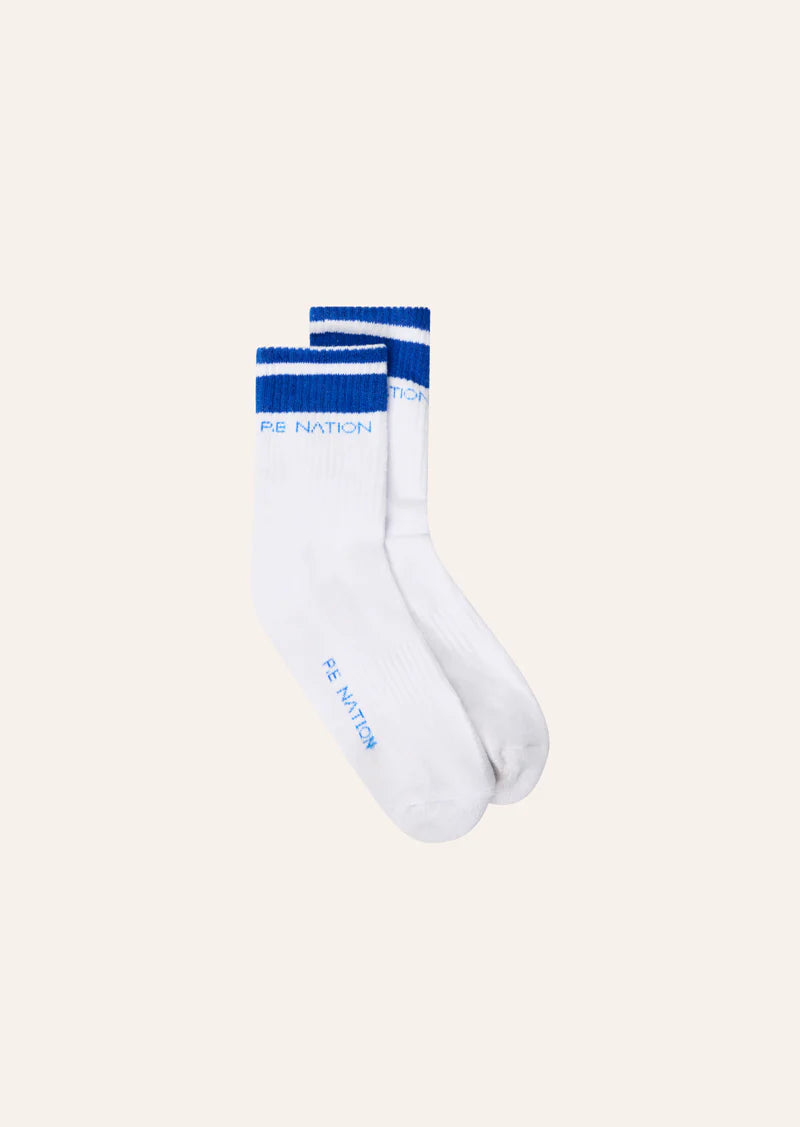 Homage Sock - Royal Blue/Optic White P.E Nation