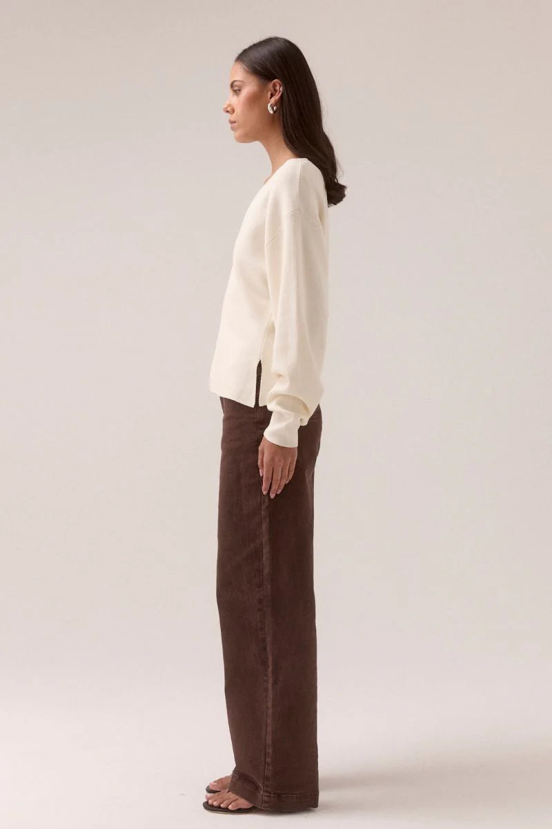 Sentiment Knit Cardi - Chalk Sovere