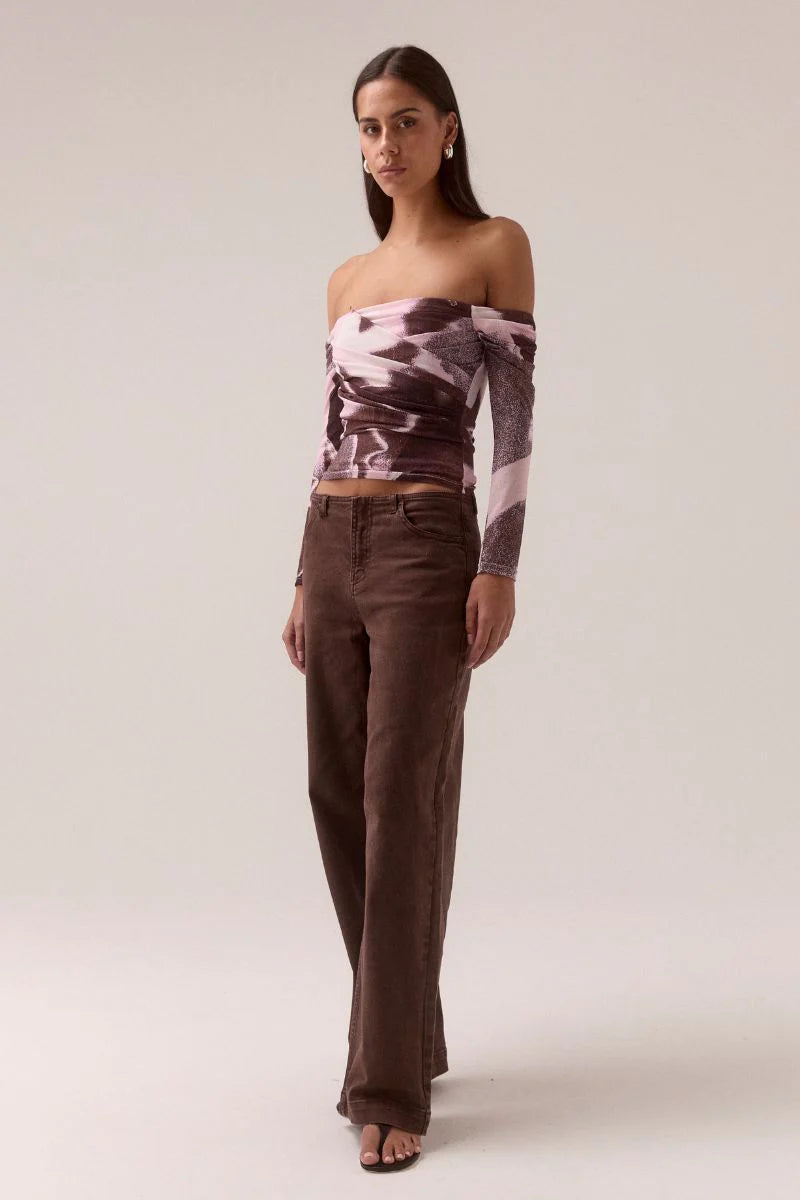 Afterlight Long-Sleeve Top - Raisin Sovere