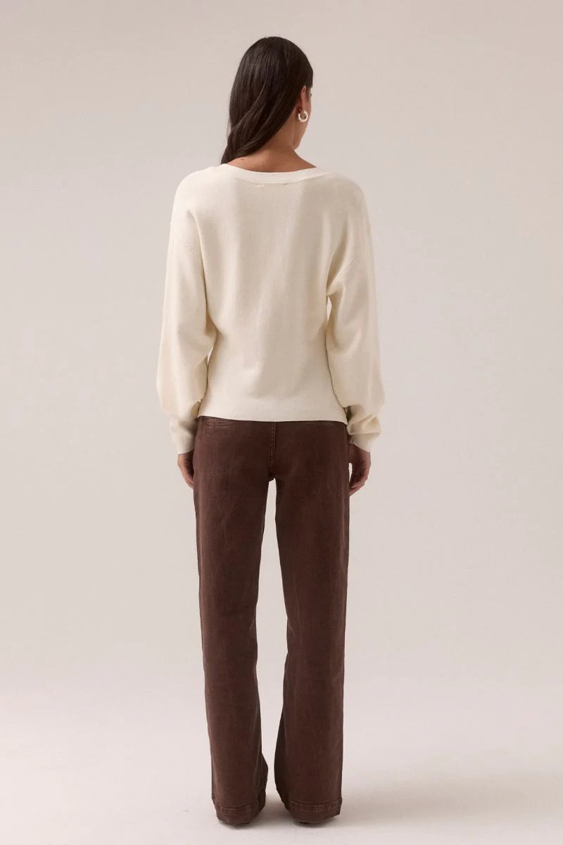 Sentiment Knit Cardi - Chalk Sovere