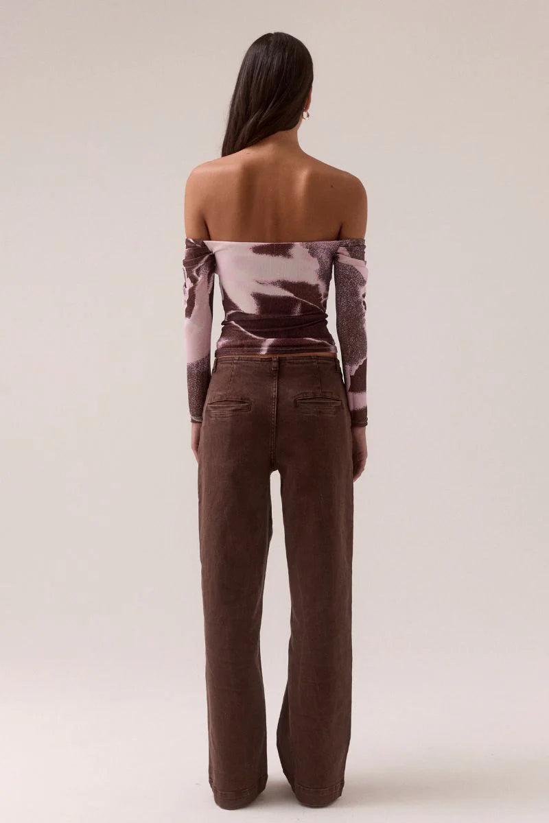 Afterlight Long-Sleeve Top - Raisin Sovere