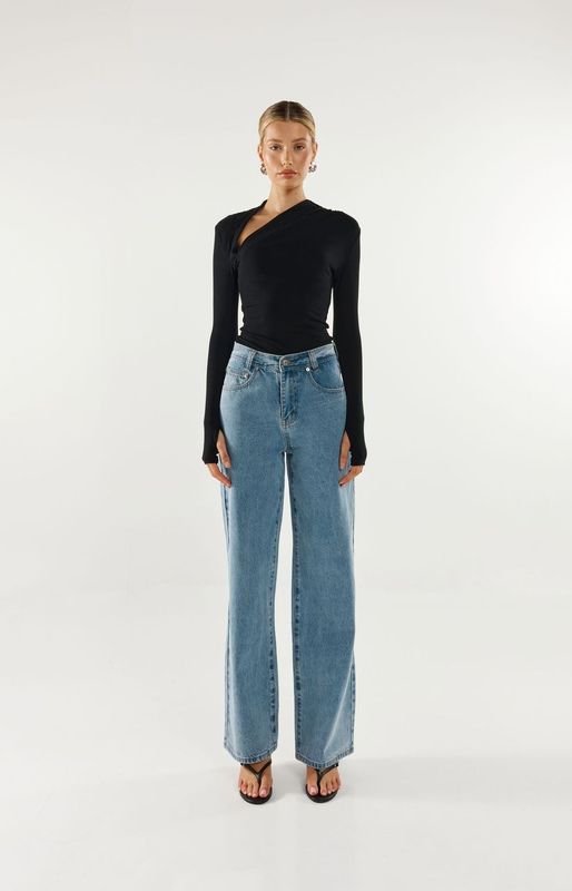 Laury L/S Top - Black Madison