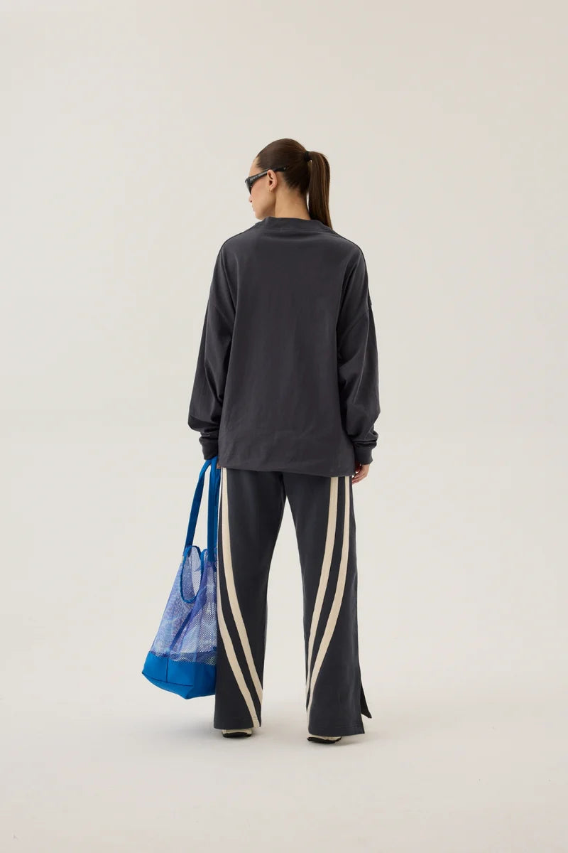 Daytona Long Sleeve Top - Washed Black Araminta James