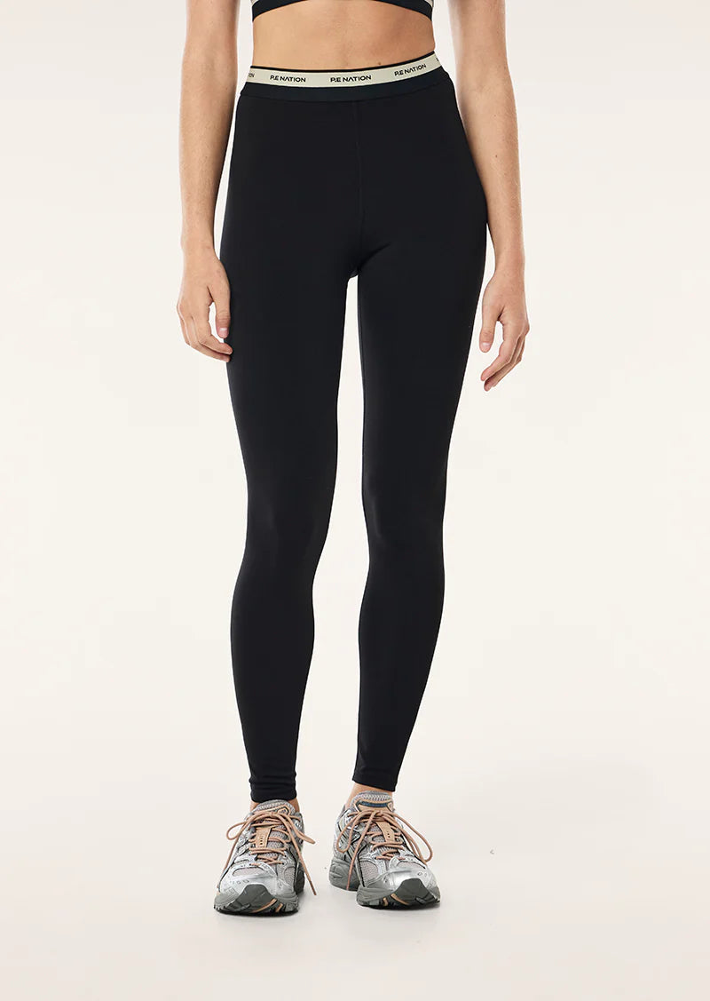 Avant Full Length Legging - Black & Biscuit P.E Nation