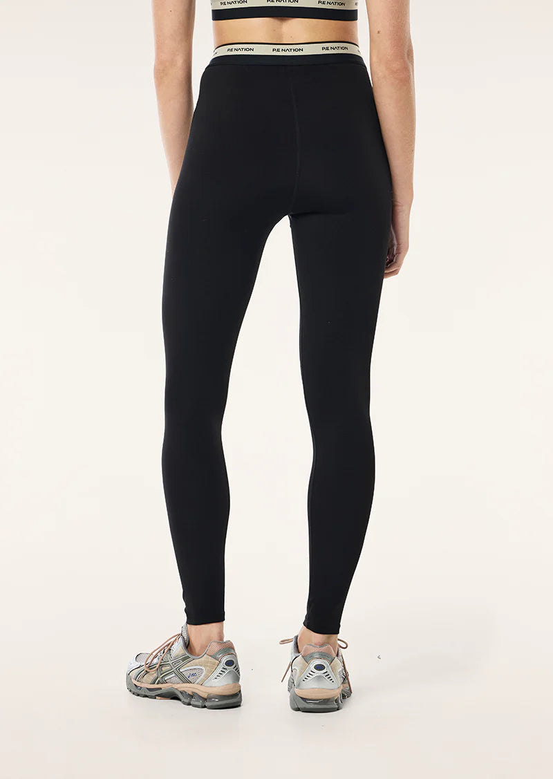 Avant Full Length Legging - Black & Biscuit P.E Nation