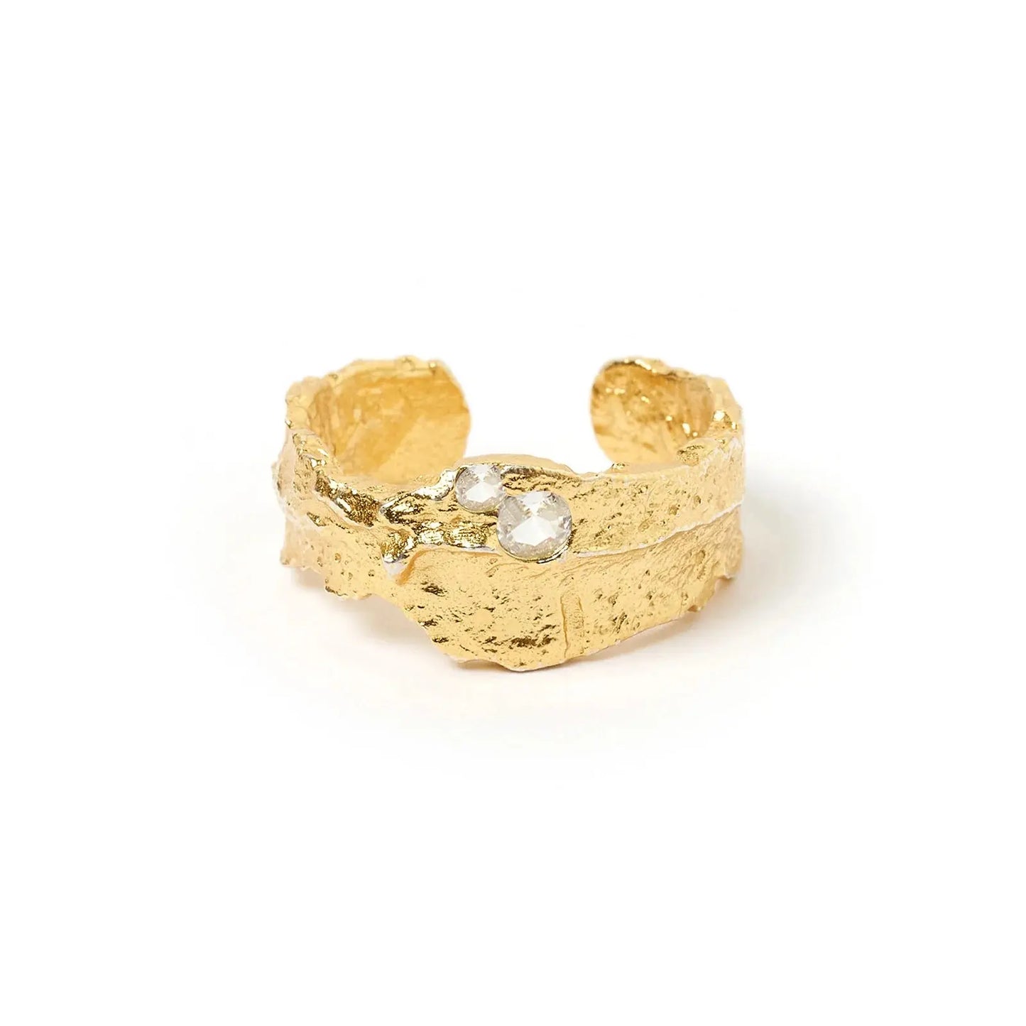 Anya Gold Ring Clear Quartz Arms of Eve