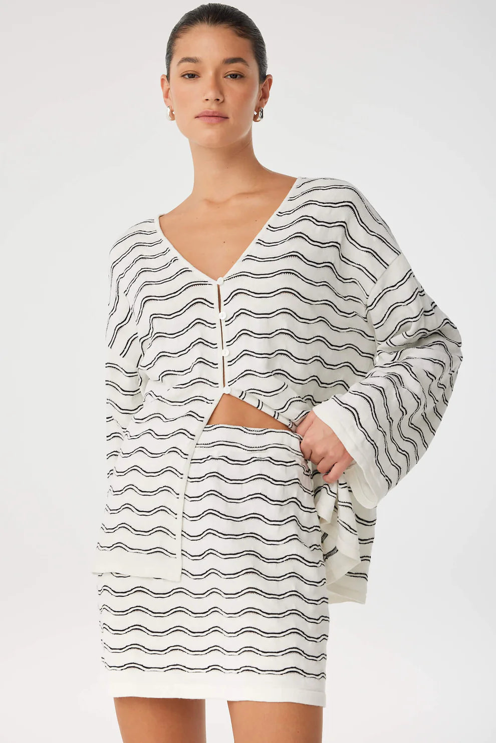 Onda Long Sleeve - Cream Wave Arcaa