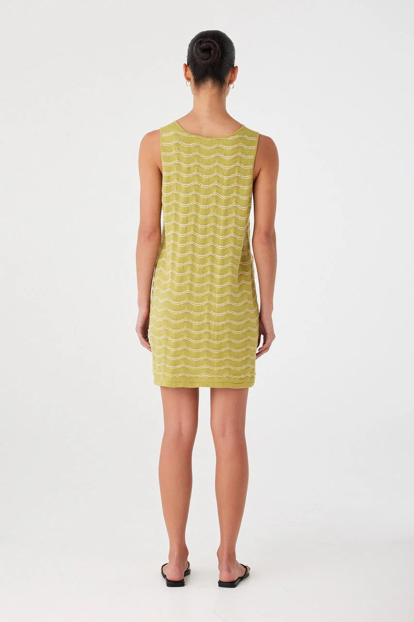Onda Shift Dress - Matcha Wave Arcaa