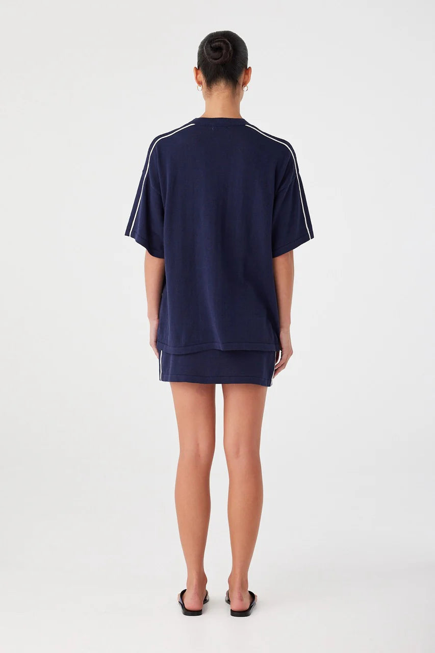 Pippa Oversized Tee - Navy Arcaa