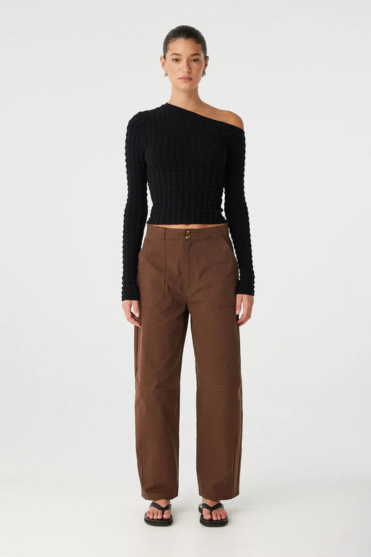 Sedona Long Sleeve Top - Black Arcaa