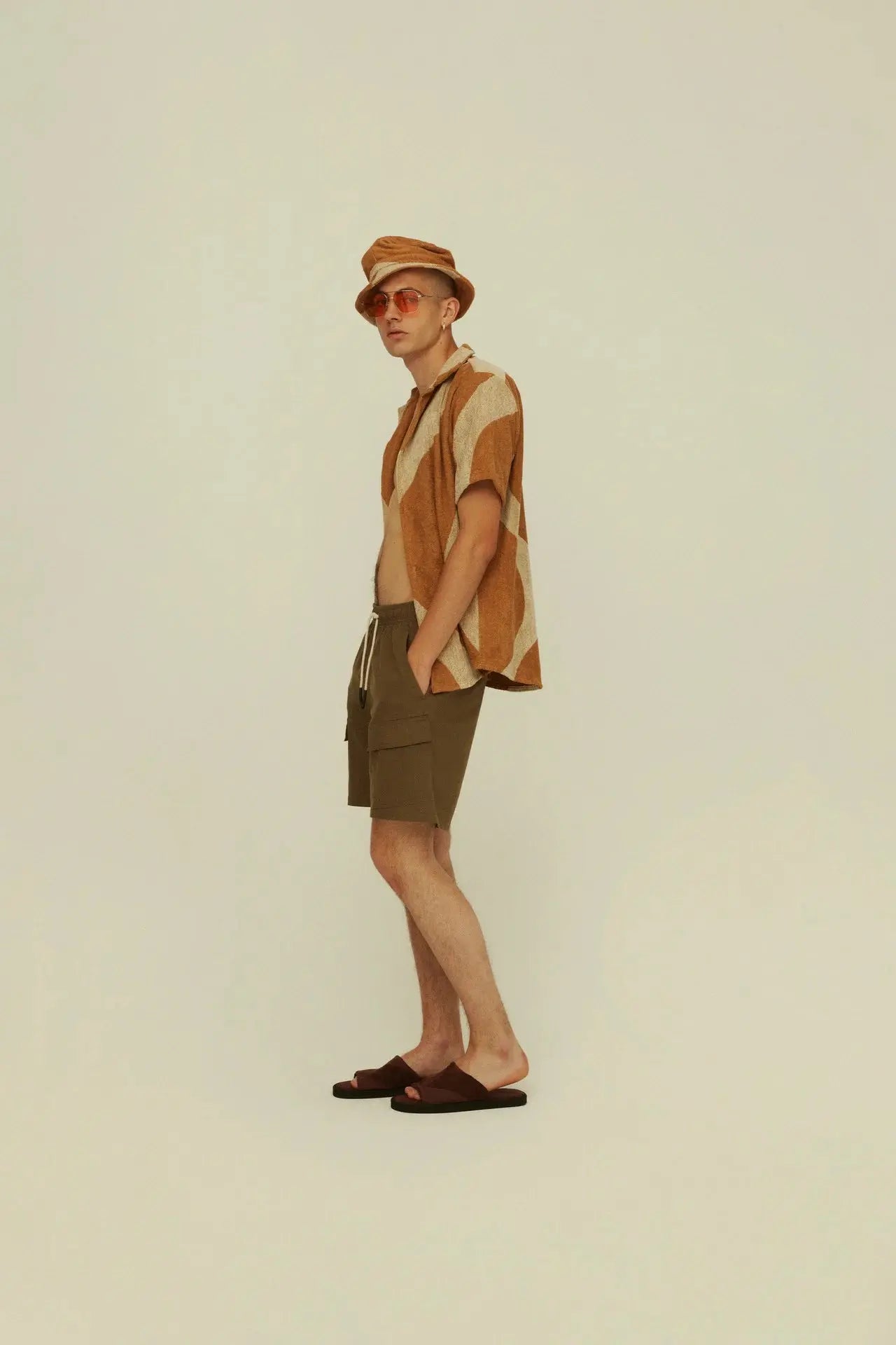 Army Cargo Linen Shorts OAS