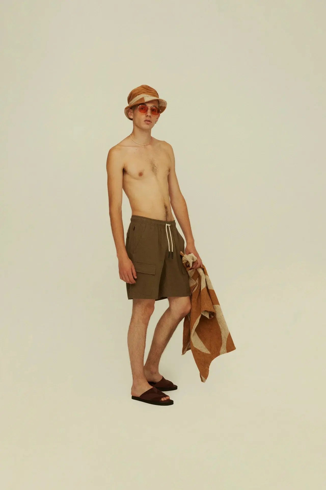 Army Cargo Linen Shorts OAS