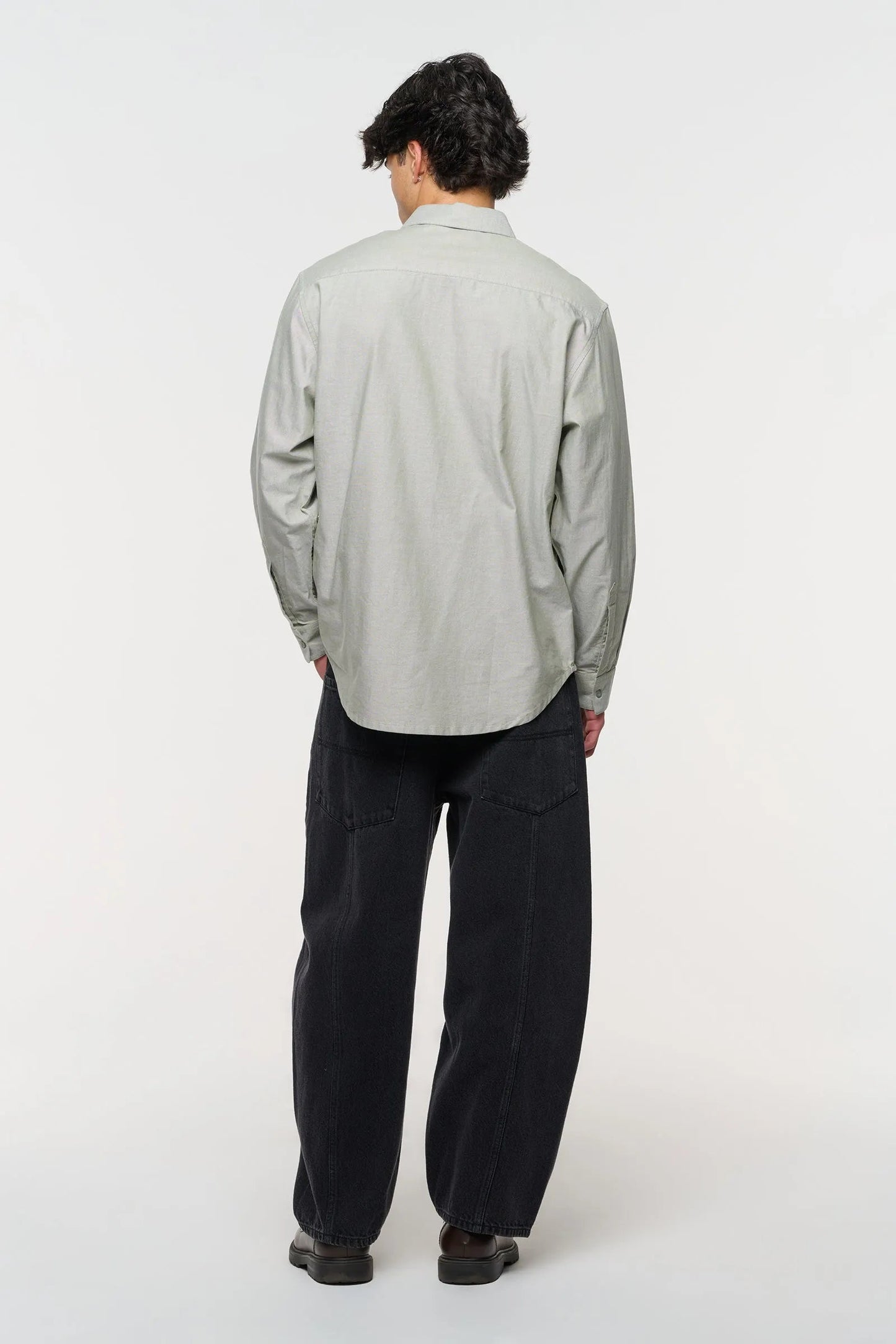 Mickey Oxford Shirt - Sage Green Abrand
