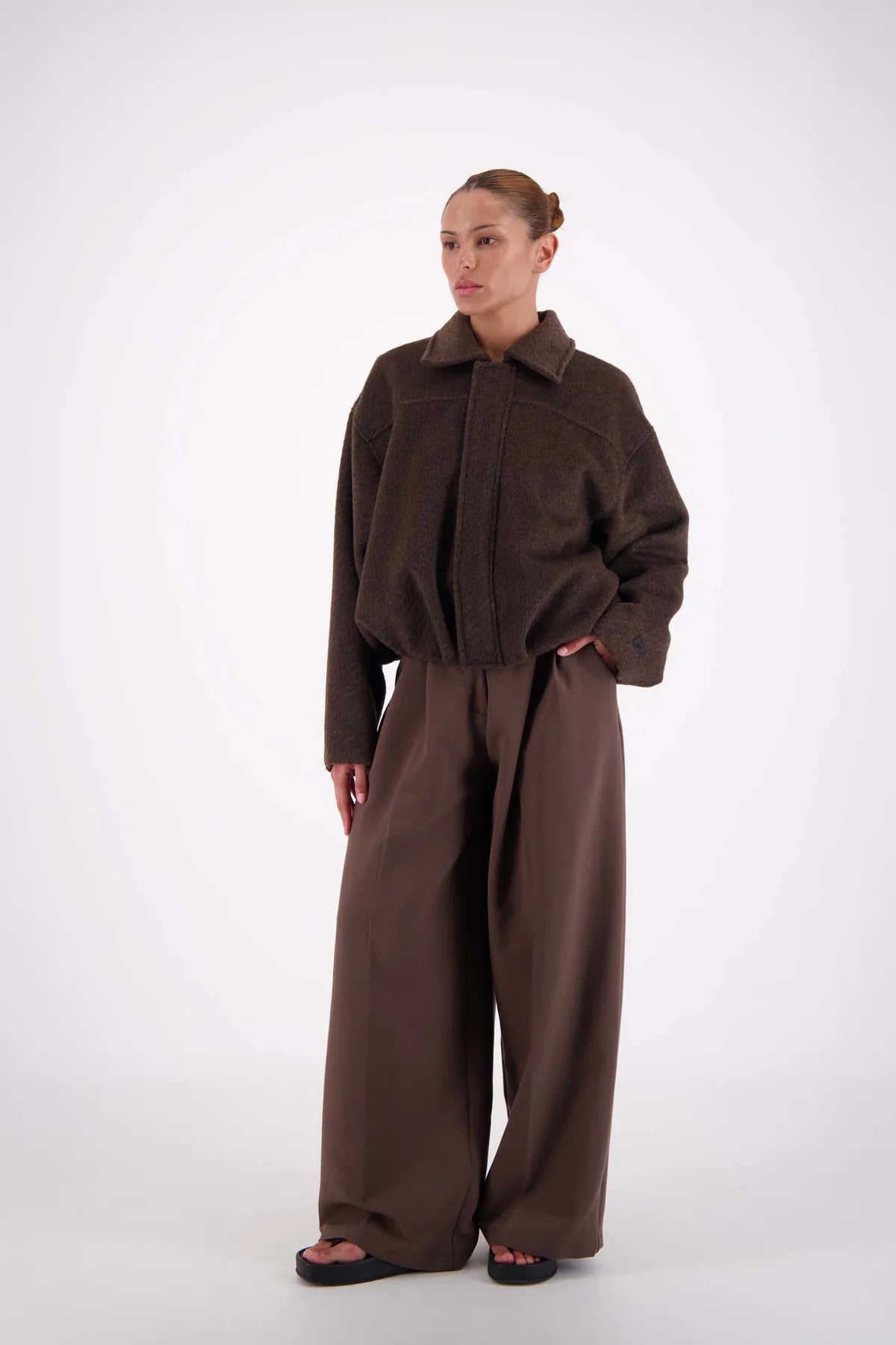 Bailey Bomber Jacket - Brown Jasmine Alexa