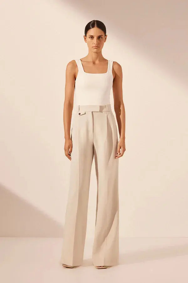 Basic Square Neck Top Ivory Shona Joy