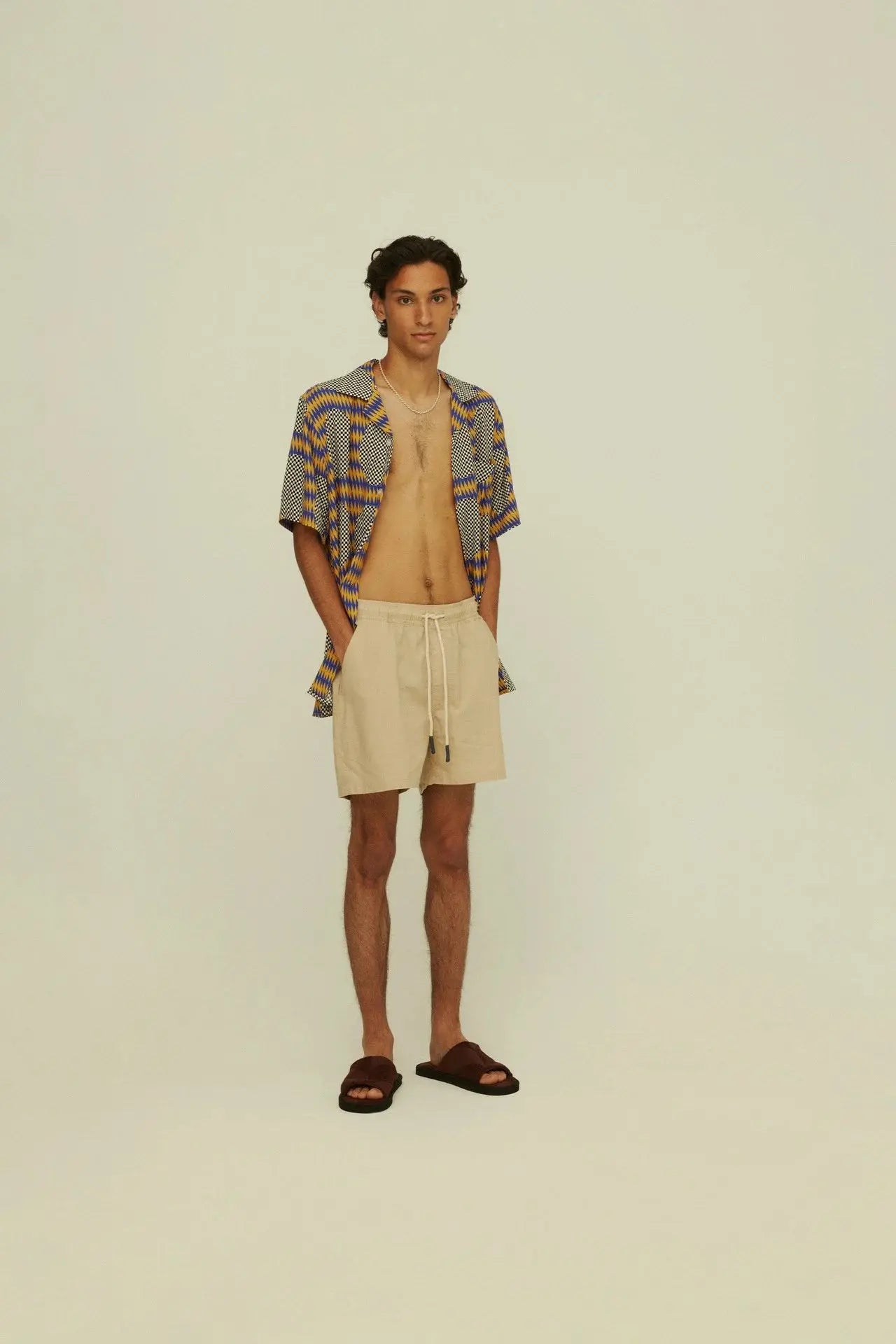 Beige Linen Shorts OAS