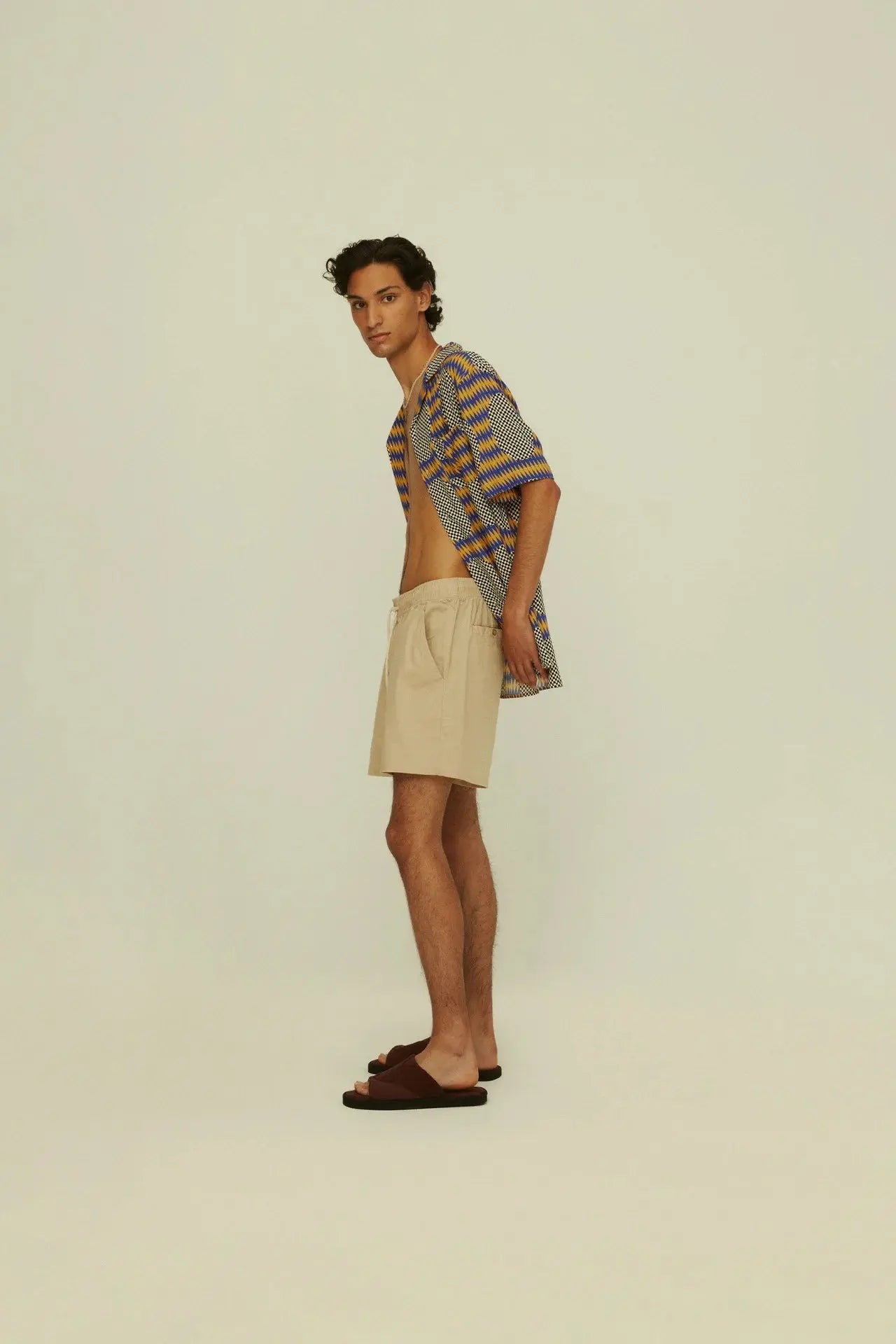 Beige Linen Shorts OAS