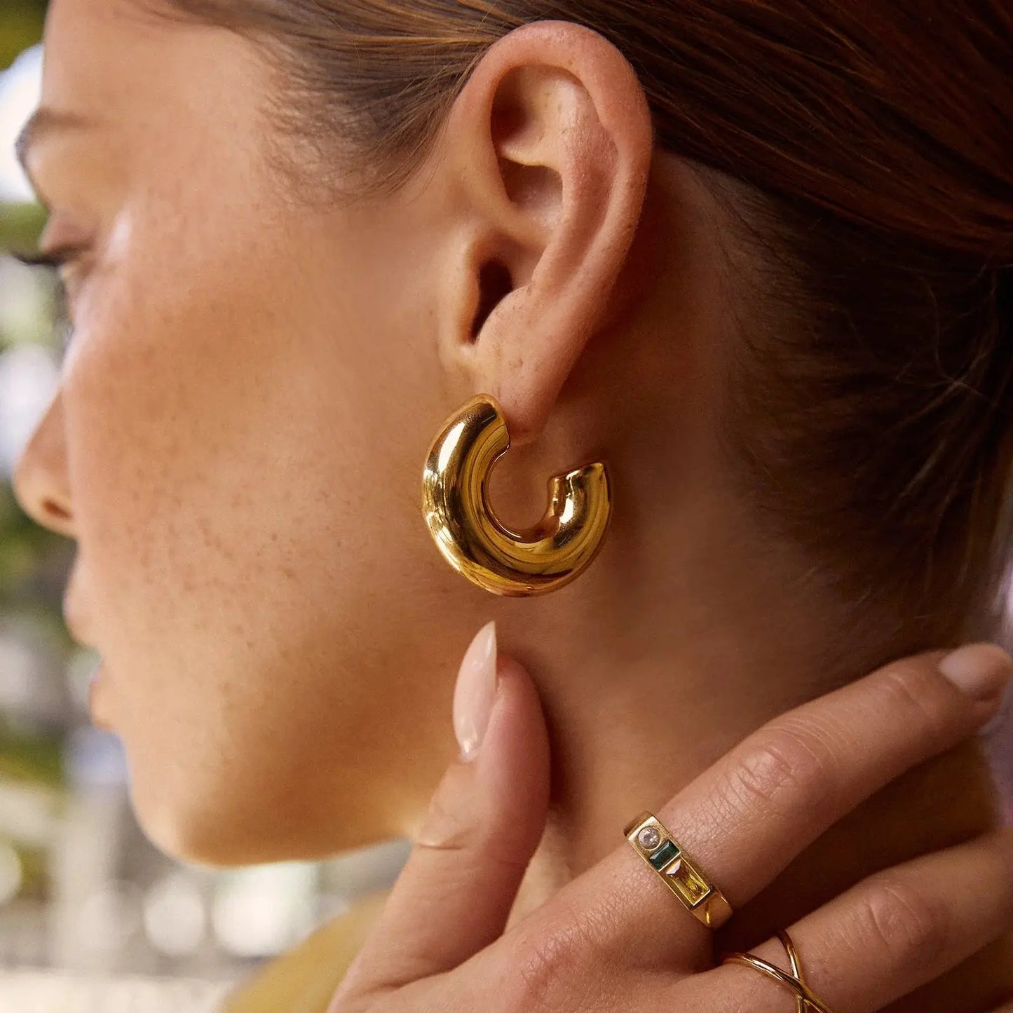 Bella Gold Earrings Arms of Eve