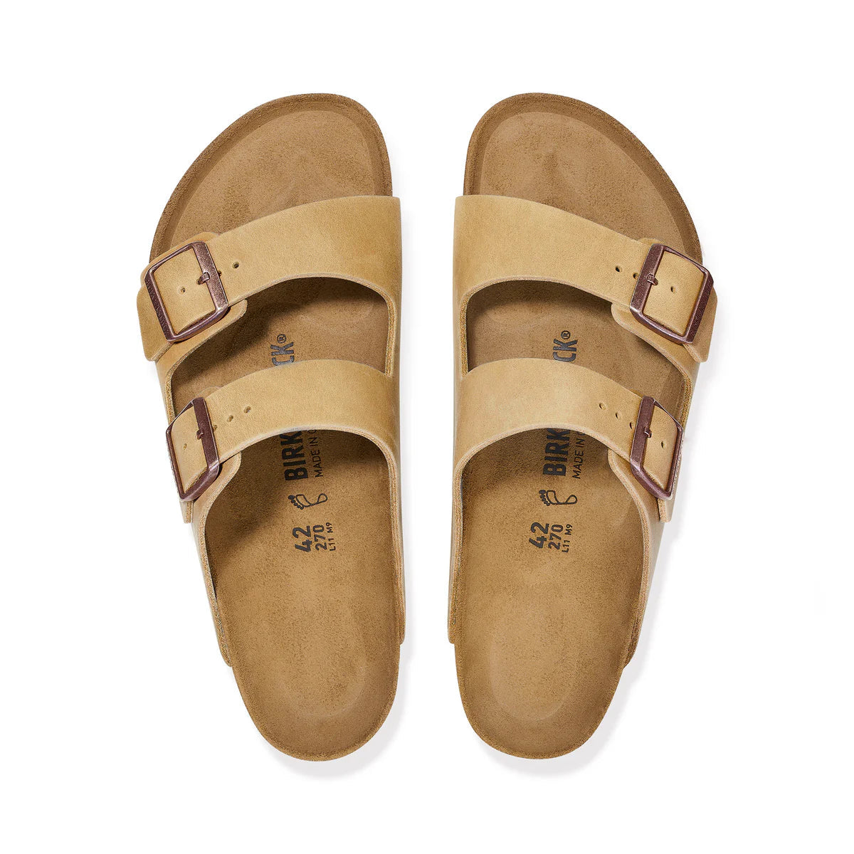 Arizona Tabacco Brown Oiled Leather Regular Birkenstock