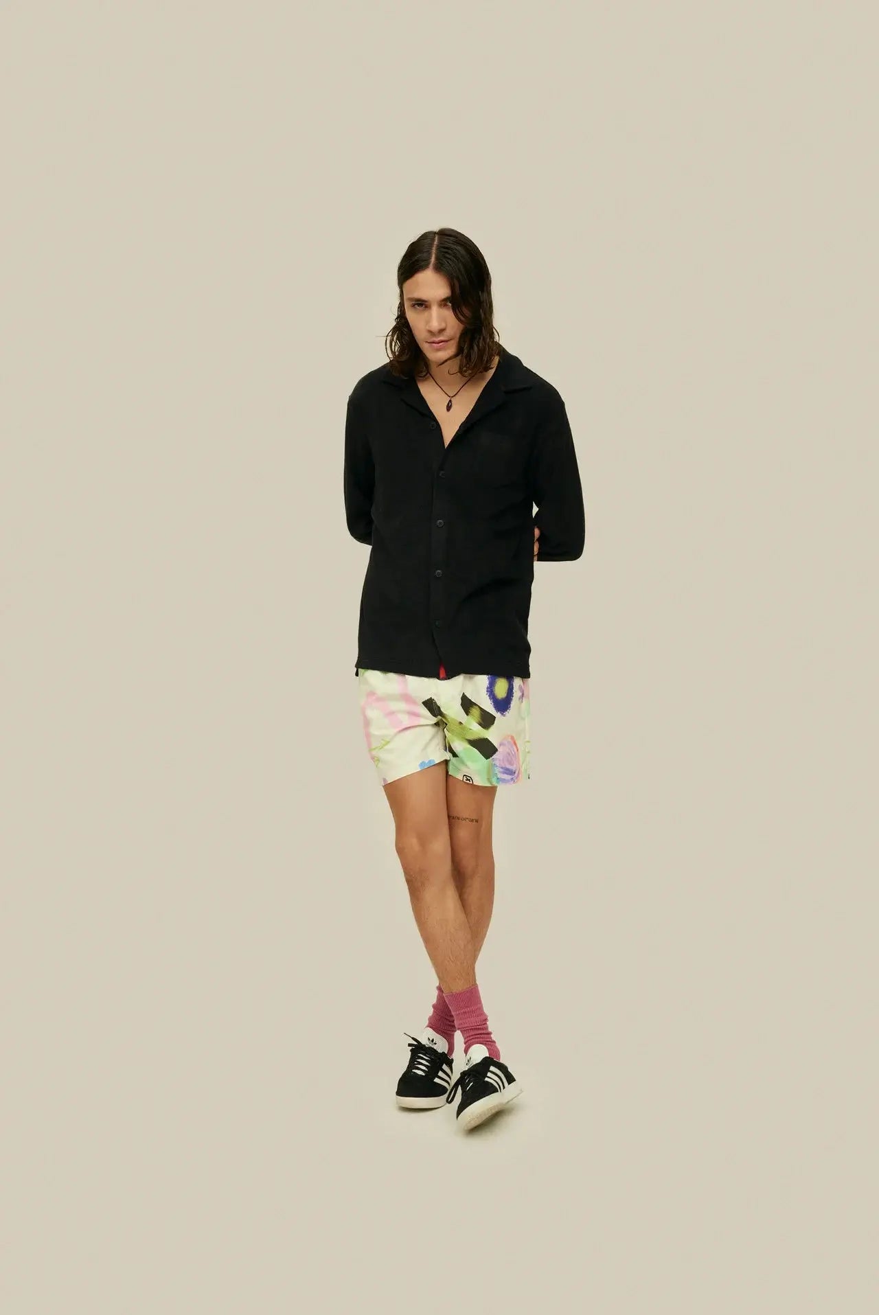 Black Terry Camisa Shirt OAS