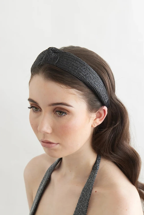 Bowies World Capri Headband - Black at cloth in brick