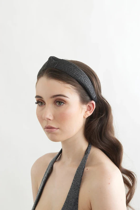 Bowies World Capri Headband - Black at cloth in brick zoomed out