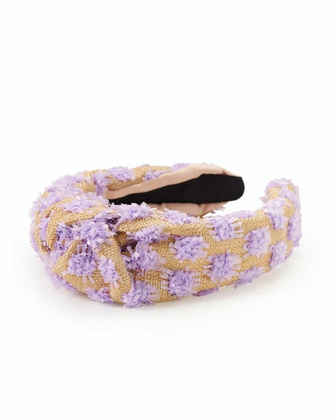 Bowies World Lisbon Headband - Lilac at cloth in brick zoomed out product shot