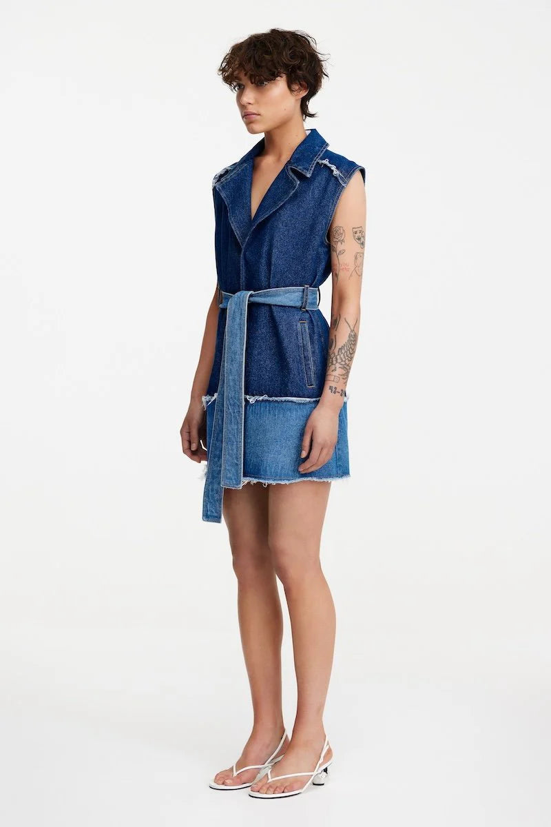 Stevi Mini Dress - Indigo 2 Tone Significant Other