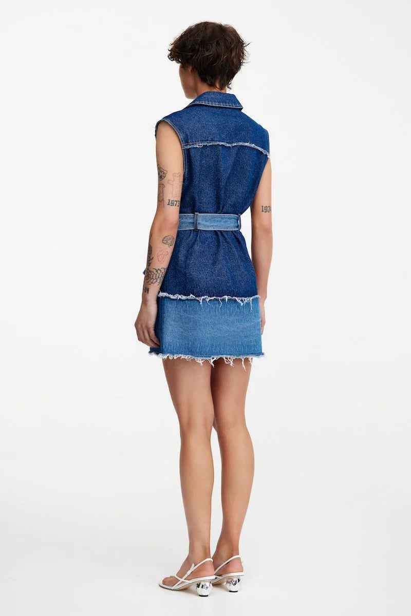Stevi Mini Dress - Indigo 2 Tone Significant Other