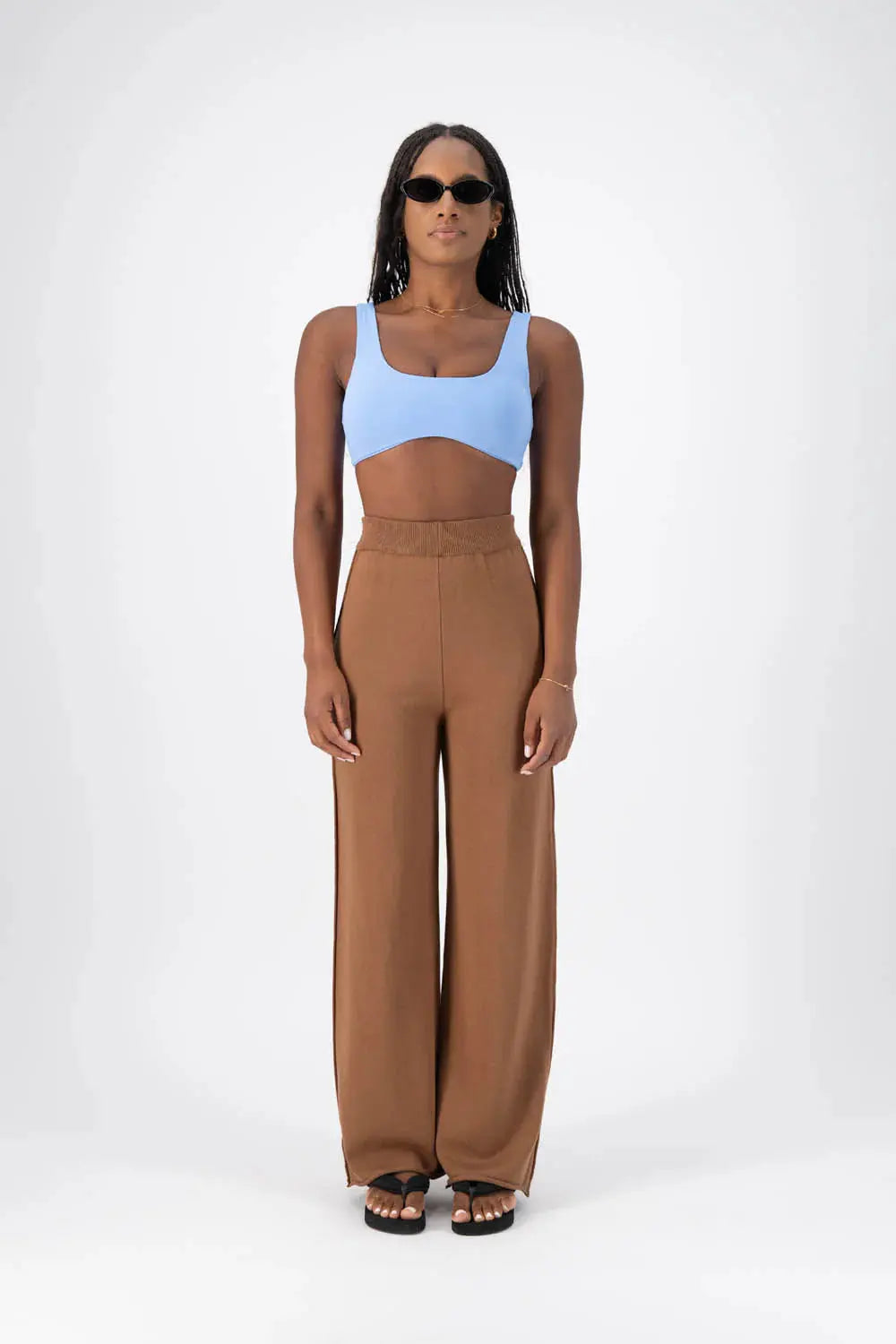 Capri Crop Top Powder Blue Jasmine Alexa
