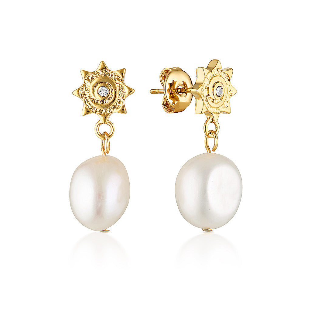 Sunrider Pebble Earrings - Gold Carly Paiker