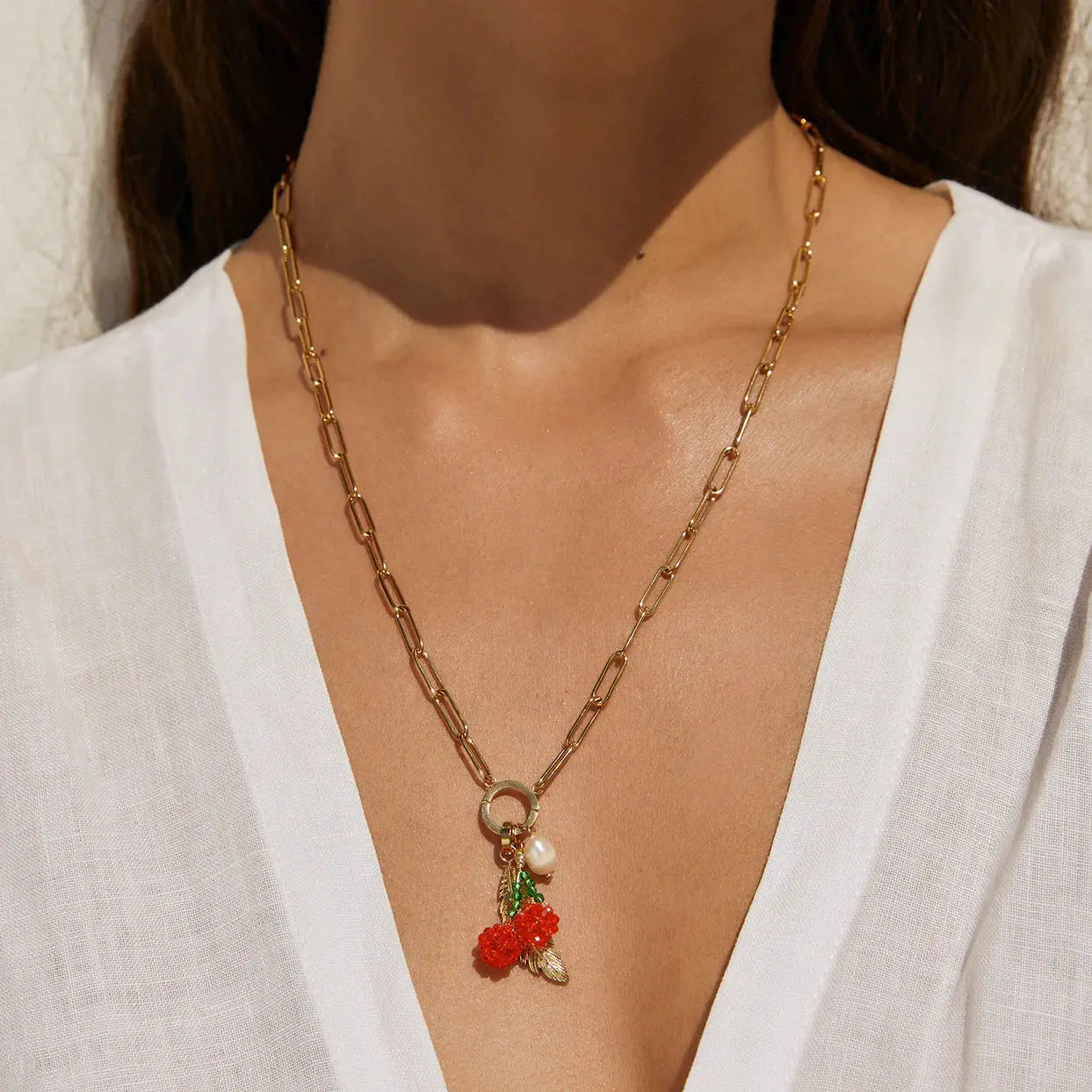 Cherry Beaded Charm Arms of Eve