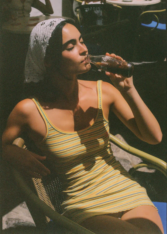 Lemon Striper Mini Dress Ciao Ciao