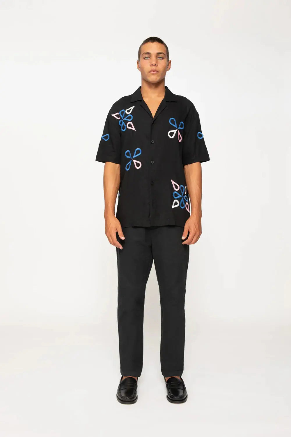 Conrad Geo Embroidery Shirt Unisex By Johnny
