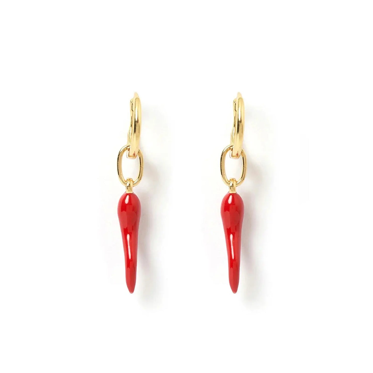 Cornicello Red Charm Earrings Arms of Eve
