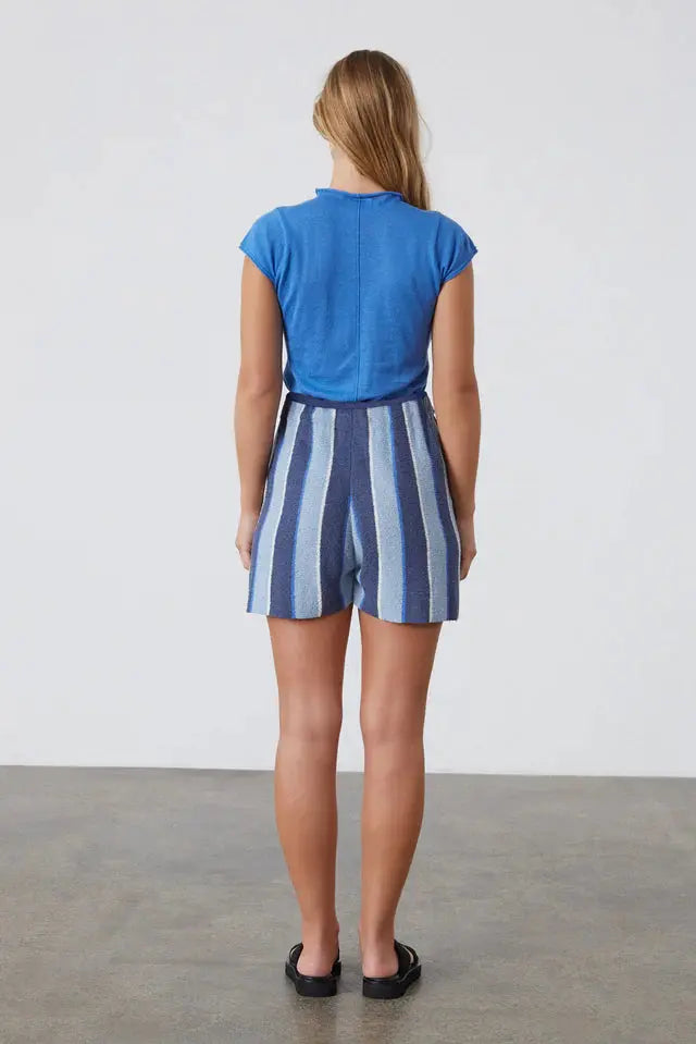 Cotton Blend Knit Top - Ocean Blue Zulu & Zephyr
