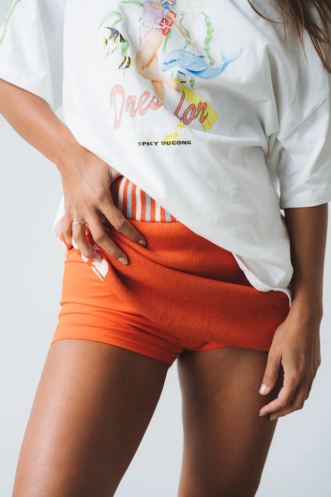 Dress For Job You Want Tee - White Spicy Dugong