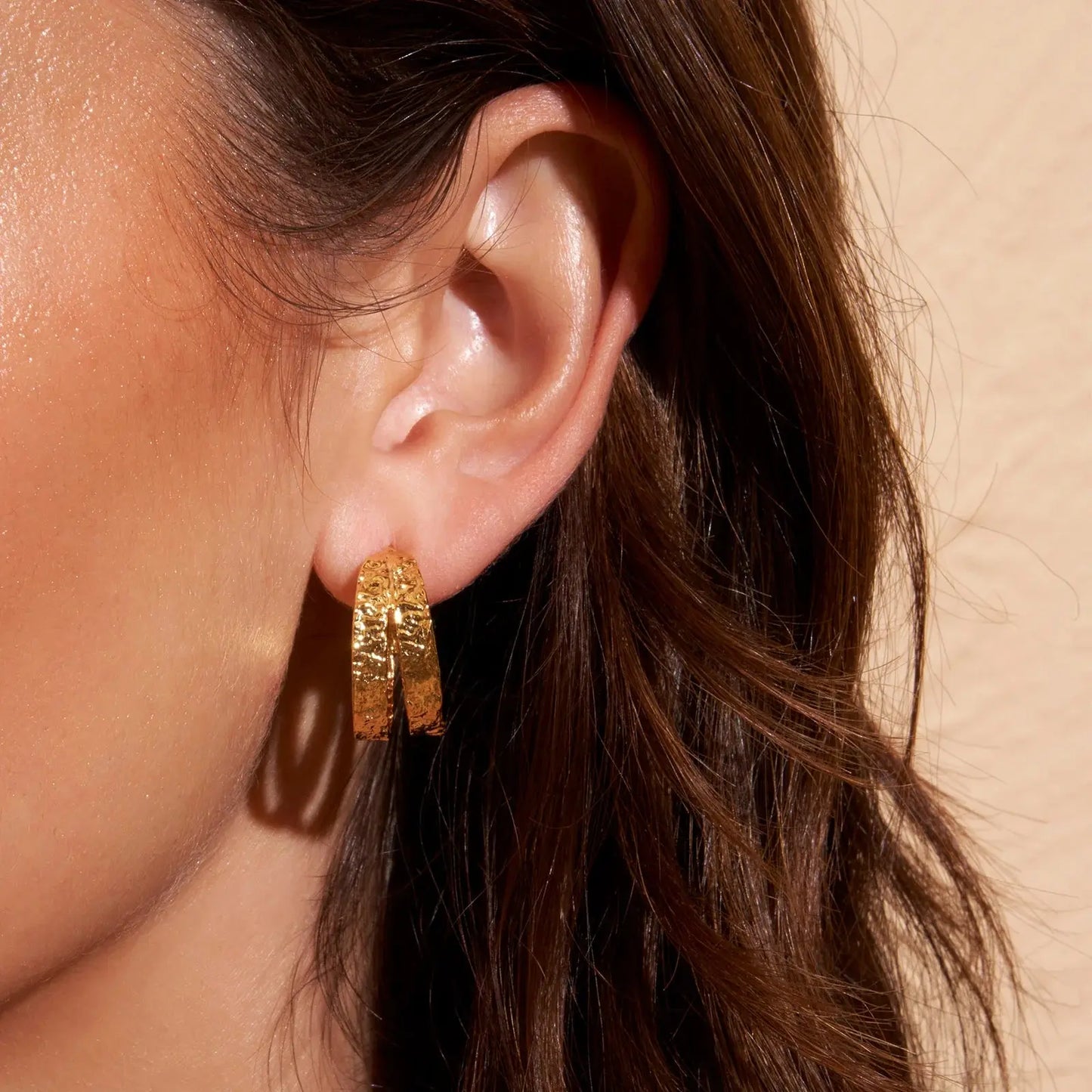Elodi Gold Hoop Earrings Arms of Eve
