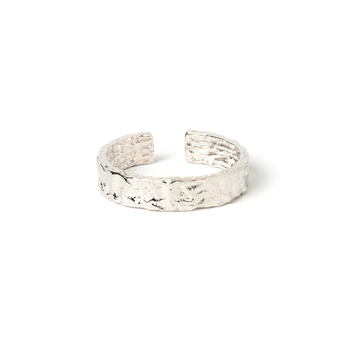Eros Silver Textured Ring Arms of Eve