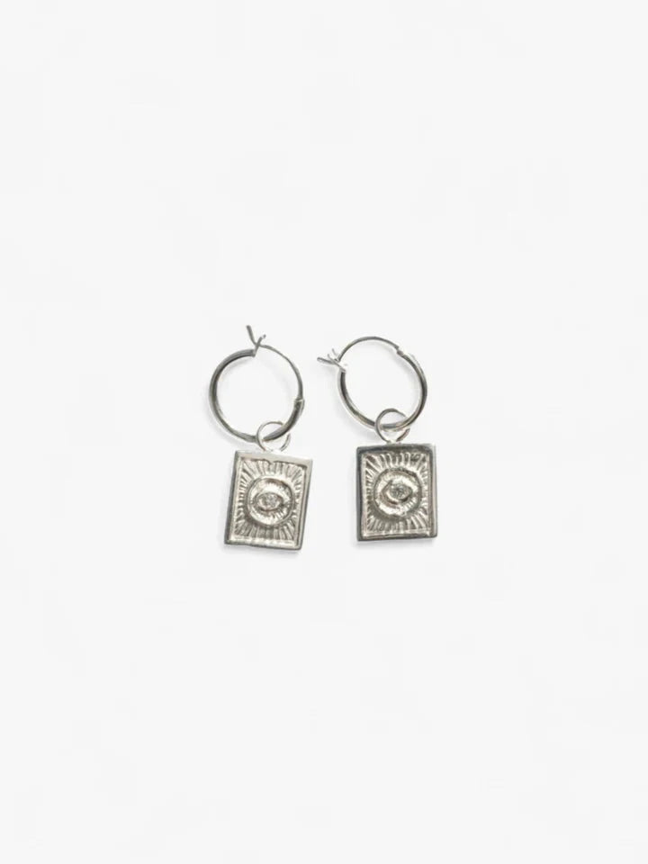 Evil Eye Earrings - Sterling Silver Nusands